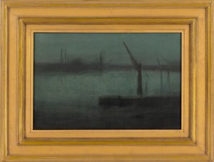 Nocturne: Blau und Silber--Battersea Reach, 1870-1875 von James Abbott McNeill Whistler