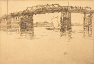 Alte Battersea-Brücke, 1879
