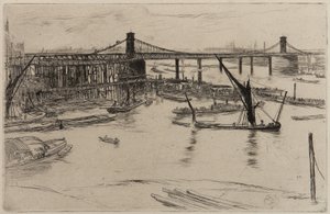 Alte Hungerford-Brücke, 1861