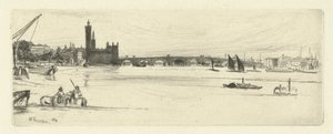 Alte Westminster-Brücke Sechzehn Radierungen von Szenen an der Themse und anderen Motiven (Serie) von James Abbott McNeill Whistler