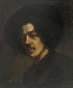 Porträt von Whistler mit Hut, 1857-1859