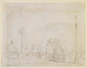 Promenade in Baden, 1858 von James Abbott McNeill Whistler