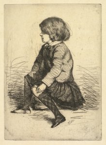 Seymour Haden Jr., sitzend von James Abbott McNeill Whistler