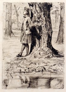 Seymour unter einem Baum stehend