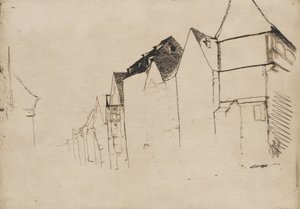 Skizze von Häusern, 1858
