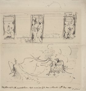Skizze des Pfauenraums, 1898