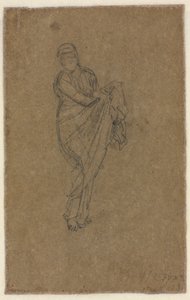 Stehende Frau, die ihr Kleid hochhält, ca. 1872 von James Abbott McNeill Whistler