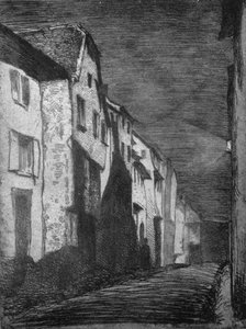 Straße in Saverne, 1858 von James Abbott McNeill Whistler