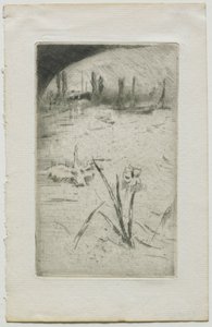 Schwan und Iris, 1883 von James Abbott McNeill Whistler