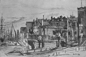 Thames-Polizei, früher Wapping Wharf genannt, 1859, 1903 von James Abbott McNeill Whistler
