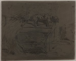Der Hund auf der Hundehütte, 1858 von James Abbott McNeill Whistler