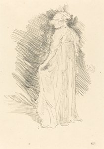 Die drapierte Figur, Rückansicht, 1893 von James Abbott McNeill Whistler
