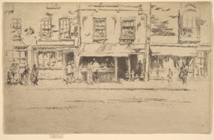 Der Fischladen, belebter Chelsea-Fischladen, Chelsea, 1886-87