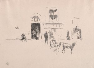 Die Bühnentür des Gaiety-Theaters, 1879 von James Abbott McNeill Whistler