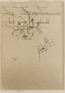 Die Anlegestelle, Kühe, 1887 von James Abbott McNeill Whistler