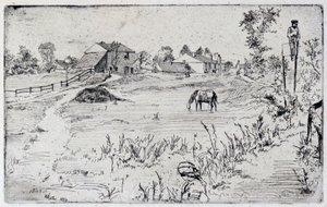 Die Landschaft mit dem Pferd von James Abbott McNeill Whistler