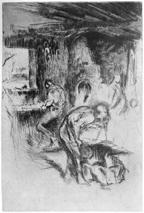 Die kleine Schmiede, um 1860-1904 von James Abbott McNeill Whistler