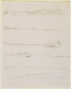 Der Rhein, in der Nähe von Worms und Oppenheim, 1858