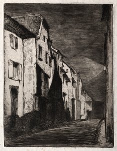 Zwölf Radierungen aus der Natur: Straße in Saverne, 1858 von James Abbott McNeill Whistler