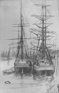 Zwei Schiffe, 1875, 1904 von James Abbott McNeill Whistler