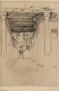 Venezianischer Hof, 1879-1880 von James Abbott McNeill Whistler