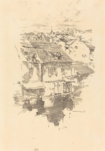 Vitré: Der Kanal, 1893 von James Abbott McNeill Whistler