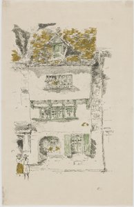 Gelbes Haus, Lannion, 1893 (Lithographie auf Papier)