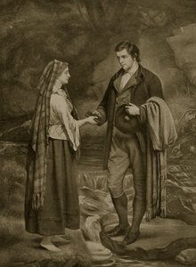 Verlobung von Robert Burns und Highland Mary, 1785, Illustration aus 