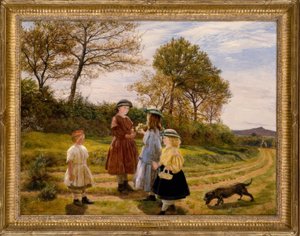James Archer, Die Blumenpflücker / Gemälde, 1863