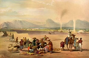 Die Stadt Kandahar vom Süden aus gesehen in Richtung Baba Wali Berg, ca. 1840, 1901
