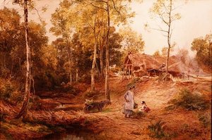 Herbst in einem Wald in Gloucestershire von James Aumonier