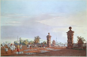 Tank Square von Westen, graviert von Robert Havell, veröffentlicht 1824 von James Baillie after Fraser