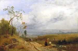 Ein Blick auf die Metropole von Hampstead Heath, 1841
