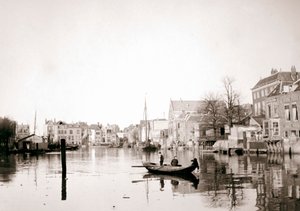 Boot auf dem Kanal, Dordrecht, Niederlande, 1898