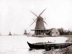 Windmühlen, Laandam, Niederlande, 1898