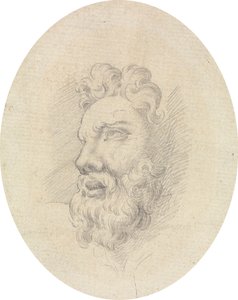 Kopf eines bärtigen Mannes von James Bruce