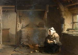 Ein Cottage-Inneres von James Cassie