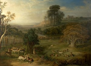 Ein taufrischer Morgen (Das Duell der Hirsche), 1849