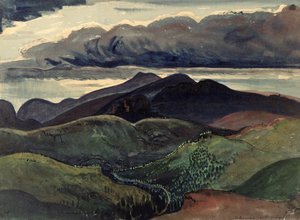 Die dunklen Berge (Brecon Beacons) von James Dickson Innes