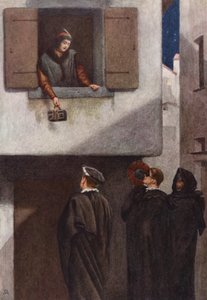 Shakespeares Der Kaufmann von Venedig: Jessica, Lorenzo, Gratiano und Salarino von James Dromgole Linton