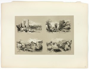 Frejus, Beaucaire, Schloss, aus Malerische Auswahlen von James Duffield Harding