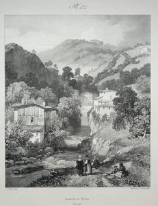 Pittoreske und romantische Reisen im alten Frankreich. Auvergne: Wasserfälle von Thiers