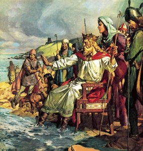König Knut trotzt den Wellen