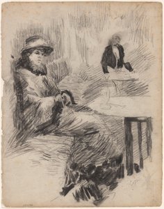 Kopie: Frau an einem Tisch in einem Café von James Ensor