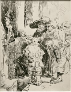 Die Bettler an der Haustür