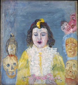 Mädchen mit Masken (Kommunion) von James Ensor