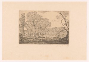 Landschaft mit Pappeln am Wasser von James Ensor
