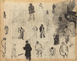Radschubkarre und Figuren von James Ensor