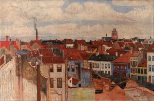 Die Dächer von Ostende von James Ensor