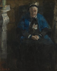 Frau mit blauem Schal von James Ensor